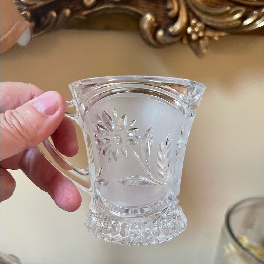 Vintage 2 Pc Lausitzer Glass Germany 25% Lead Crystal Creamer and Butter Dish - Picture 1 of 5